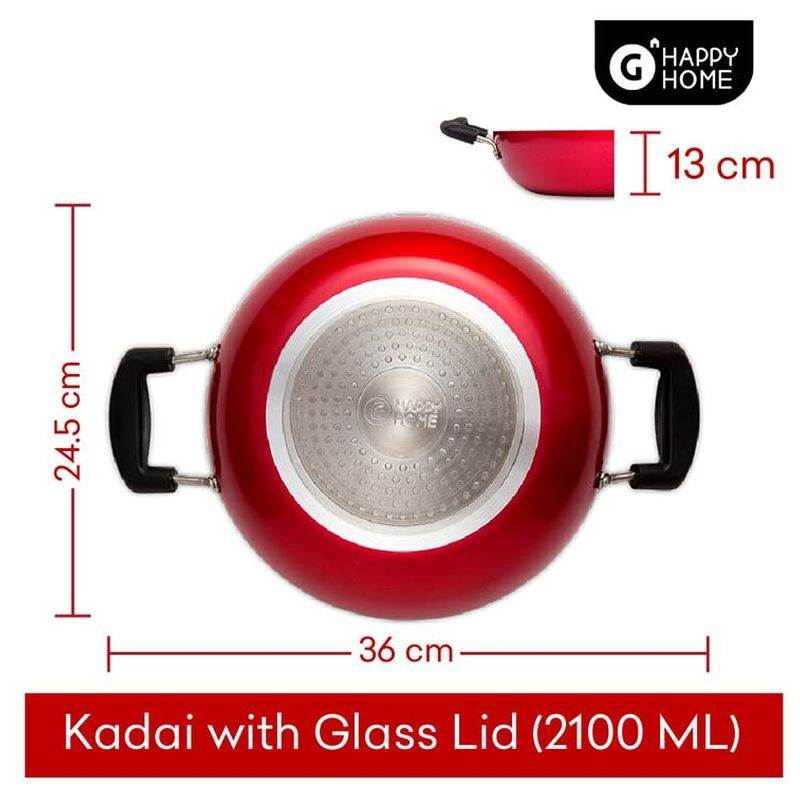 Grofers - Happy Home Kadahi Non Stick W/ Induction Base