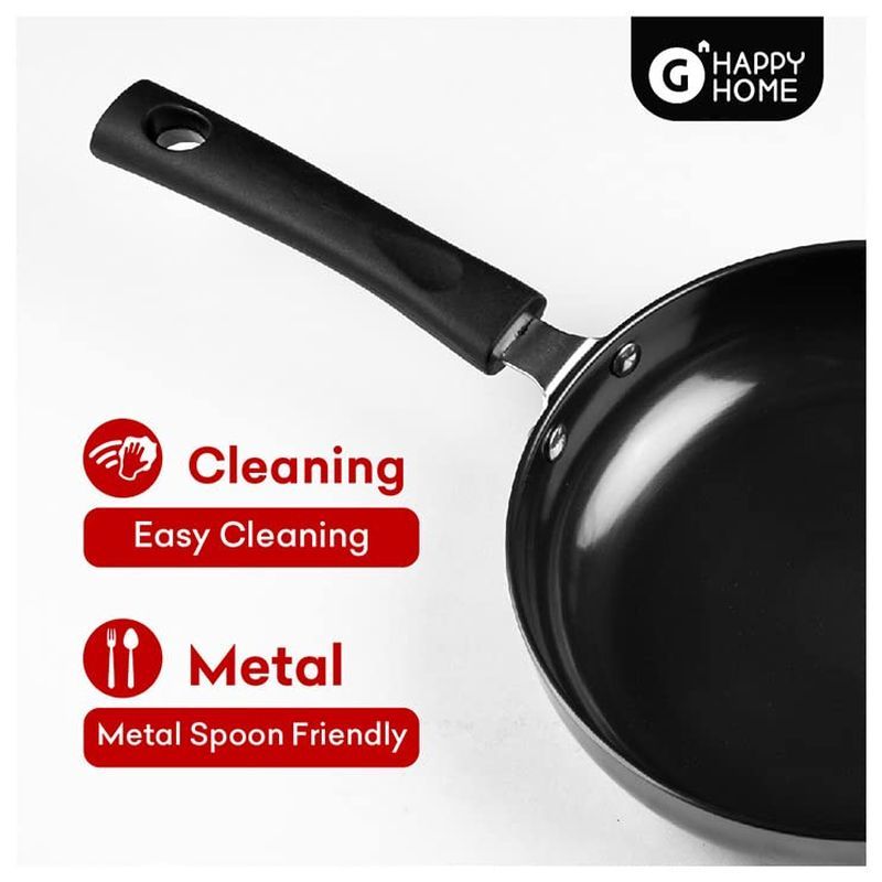 Grofers - Happy Home Frypan Hard Anodised