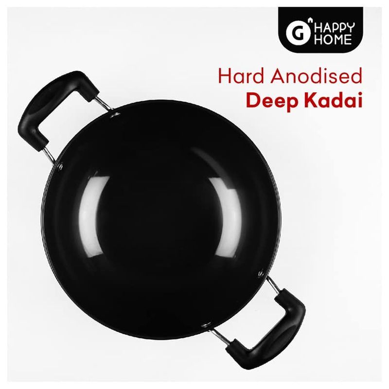 Grofers - Happy Home Deep Kadahi Hard Anodised