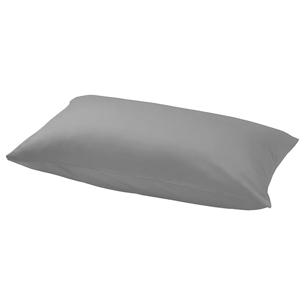 Byft - 100% Cotton Single Flat Sheet & Pillow Case - Grey - 2pcs