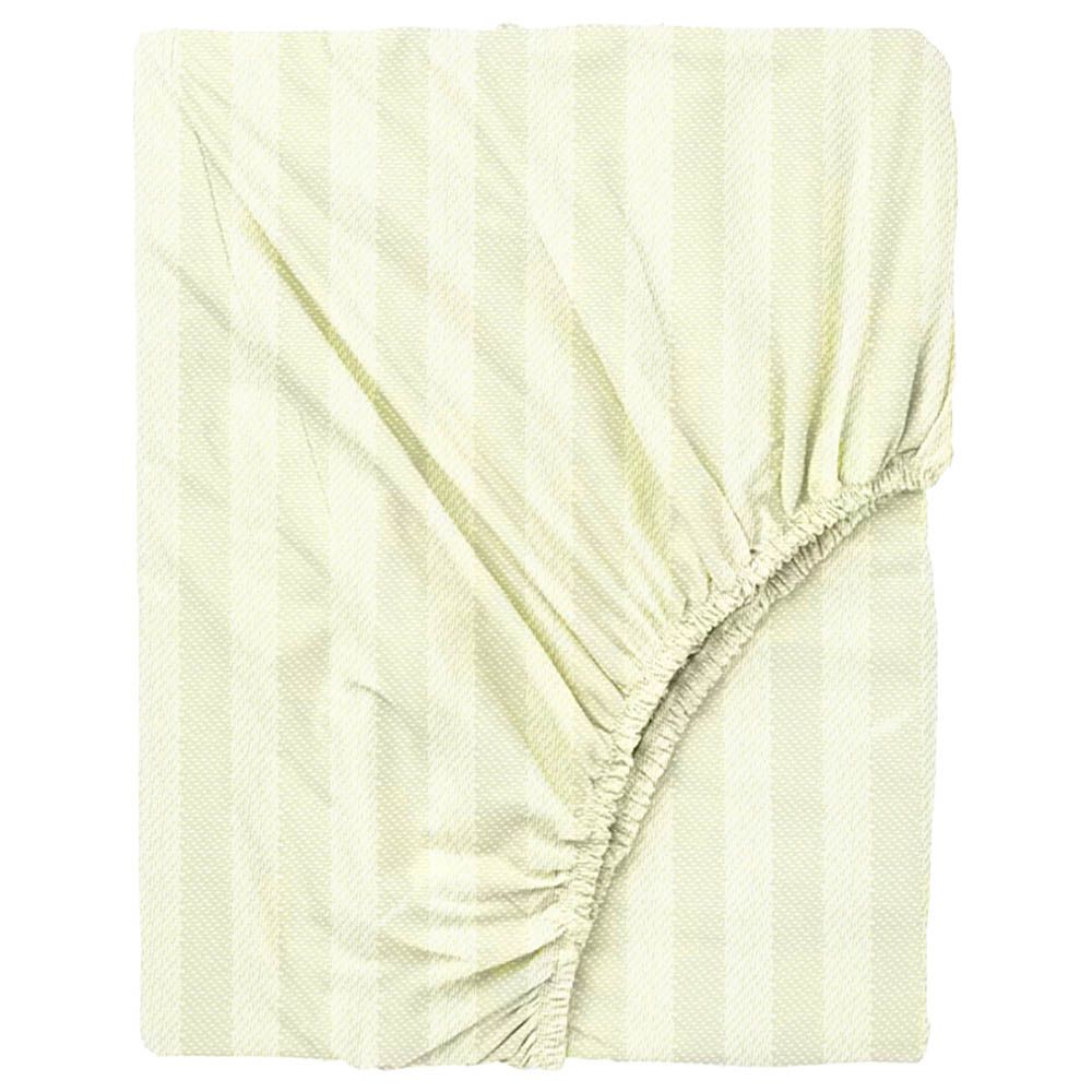 Byft - Single Fitted Sheet, Duvet Cover & Pillow Case - Cream - 4pcs