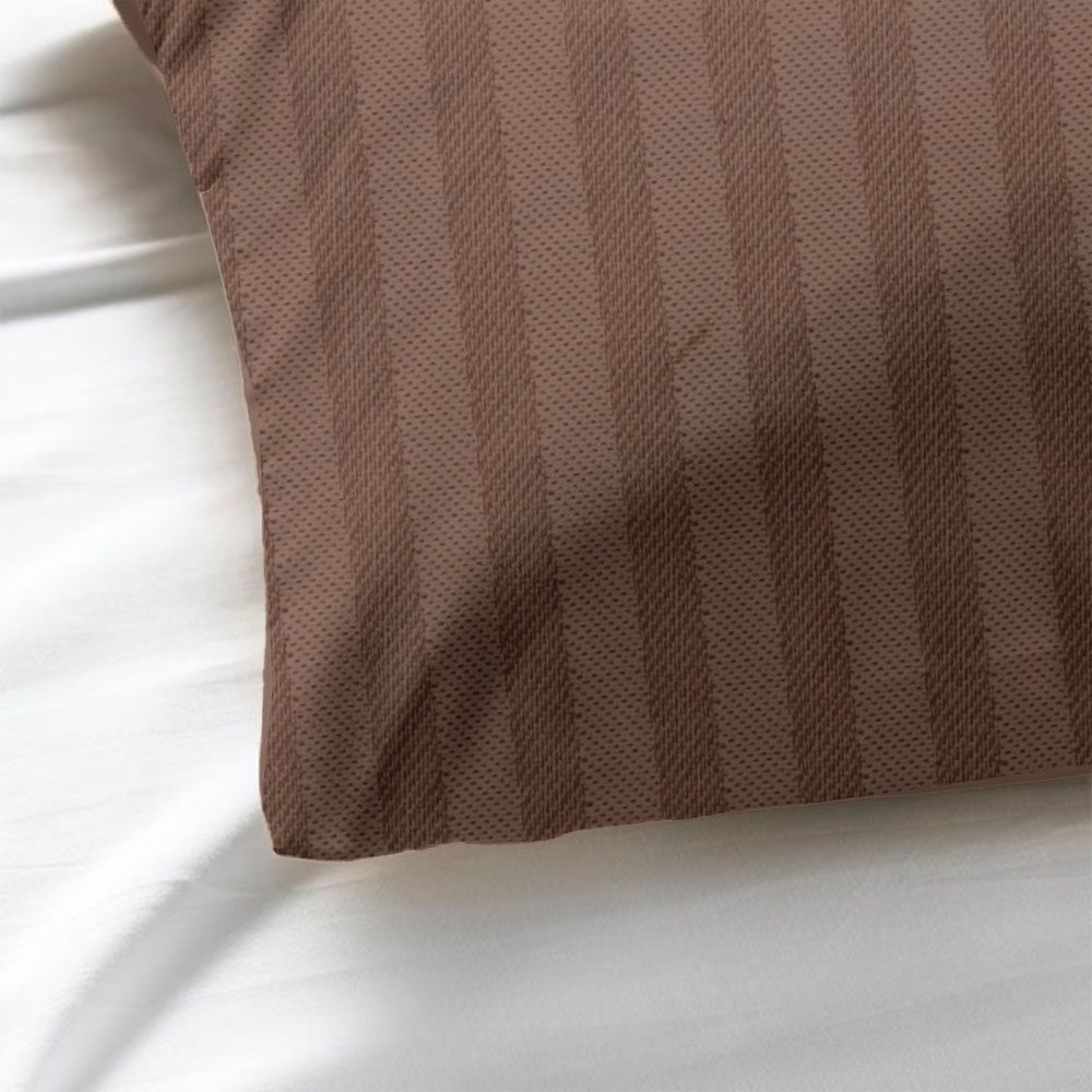 Byft - Single Fitted Sheet & Pillowcase - Dark Brown - 2pcs