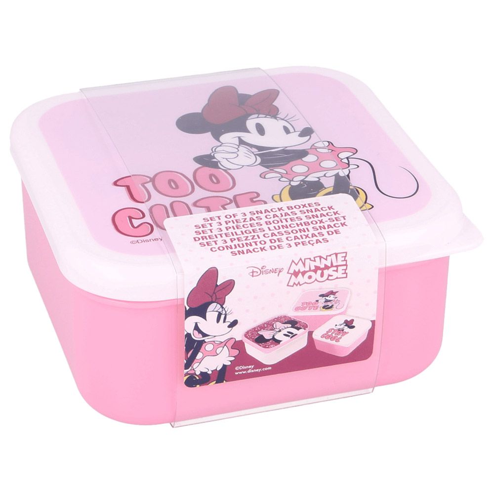 Disney - Nesting Snack Boxes Set - Minnie Stay Cool - 3pcs