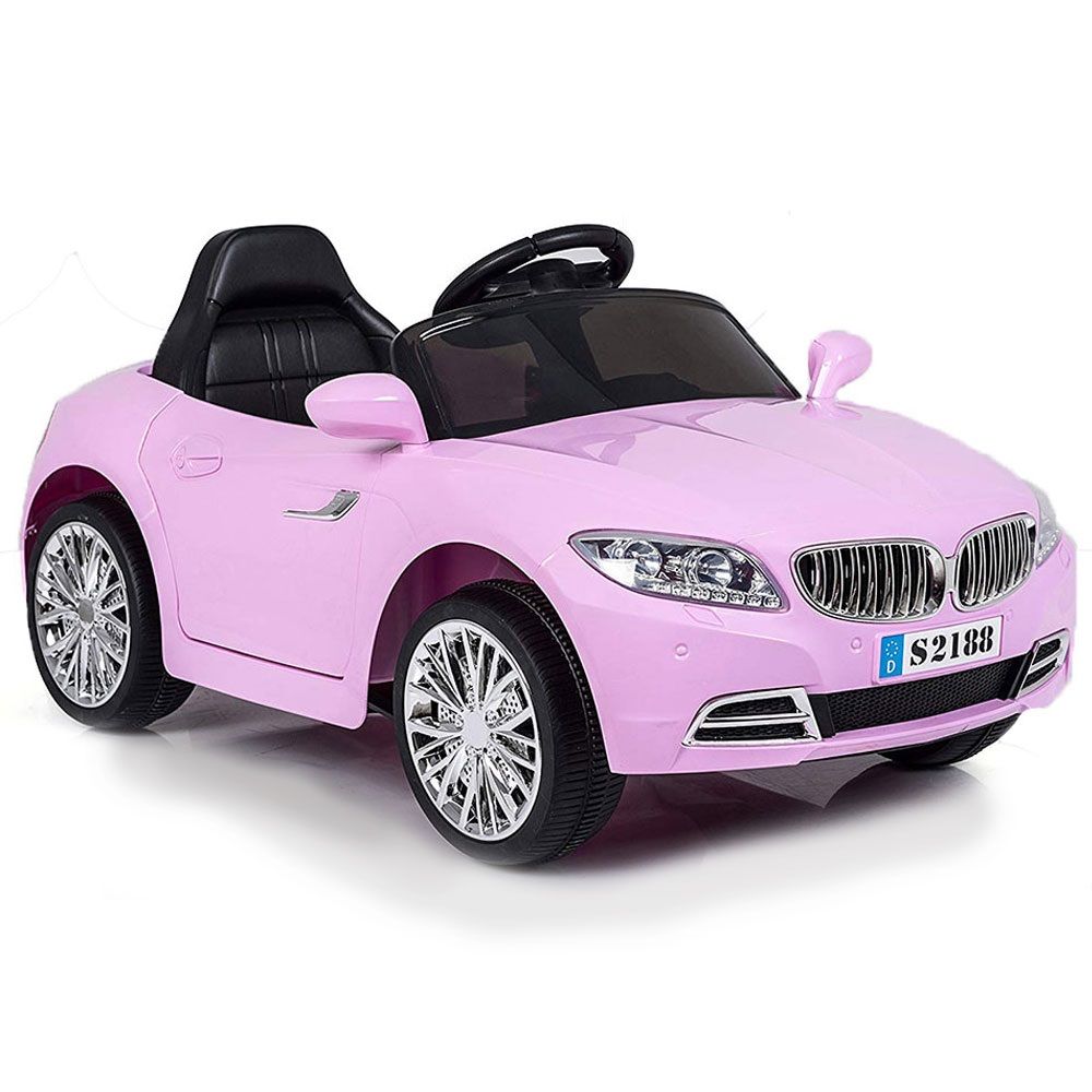 BMW - 12V Coupe Style Electric Rideon Car - Pink