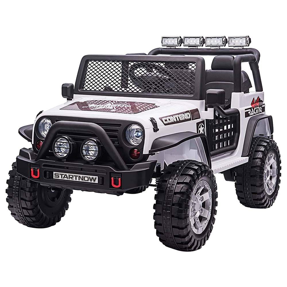 Factual Toys - 2 Seater Kids Electric Jeep - 12V - White