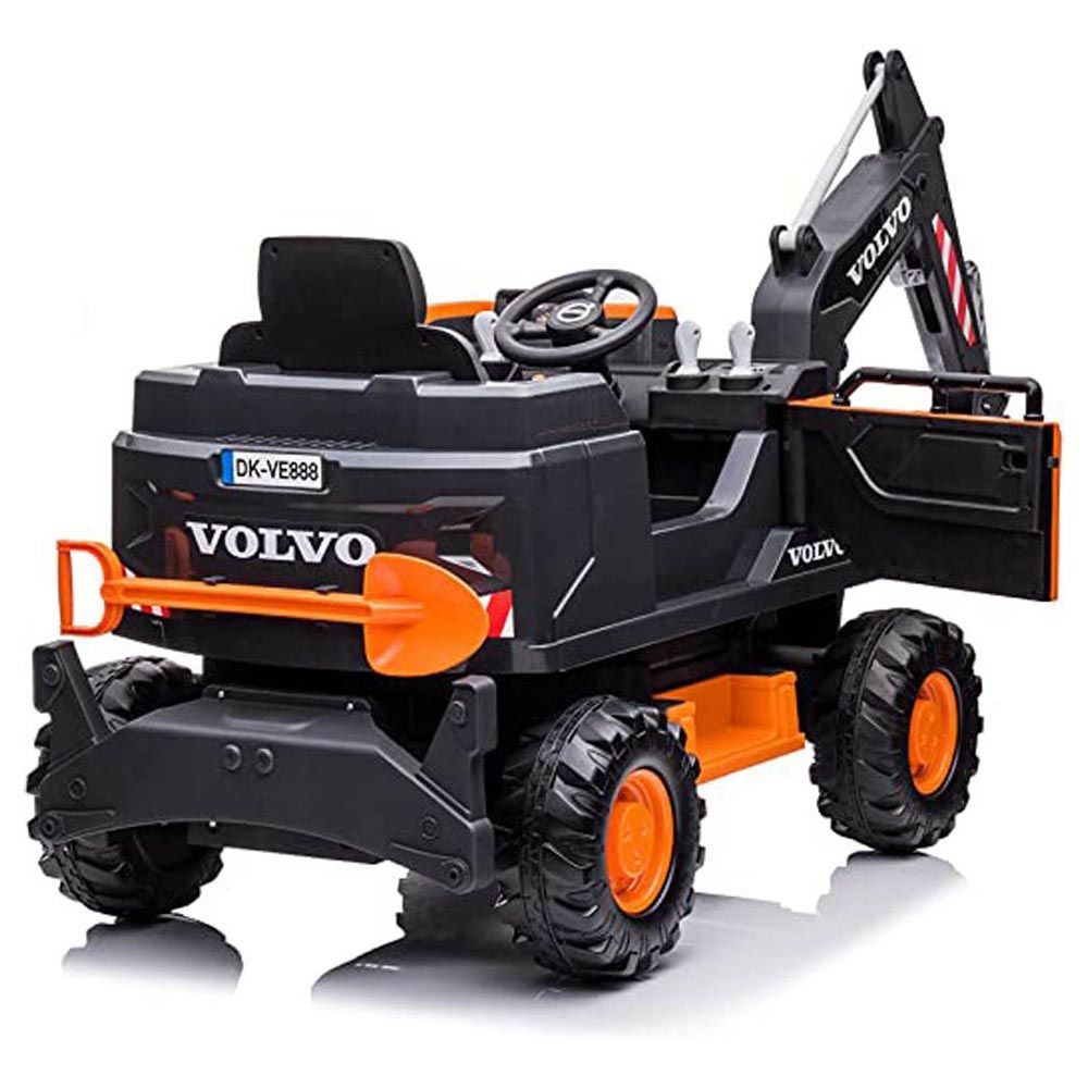 Factual Toys - 12V Volvo Excavator Kids Ride-On - Orange 