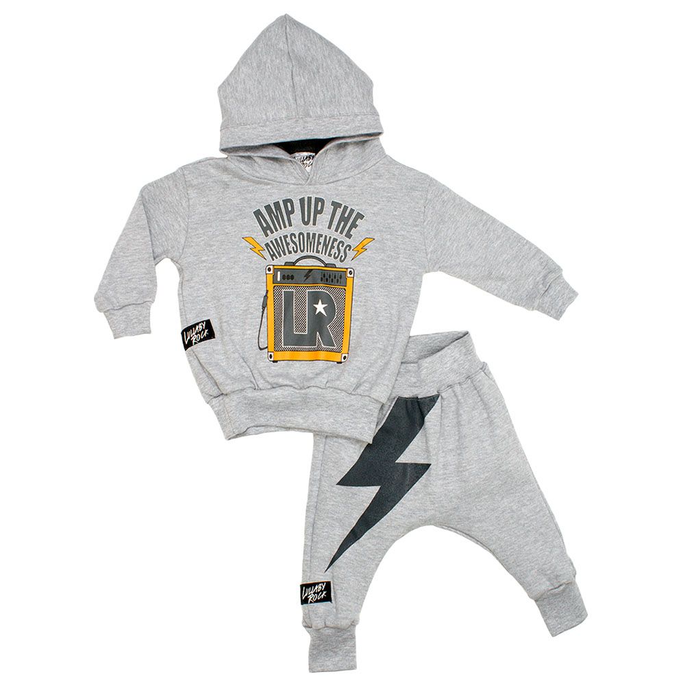 Lullaby Rock - Amp Up the Awesomeness Tracksuit - Grey