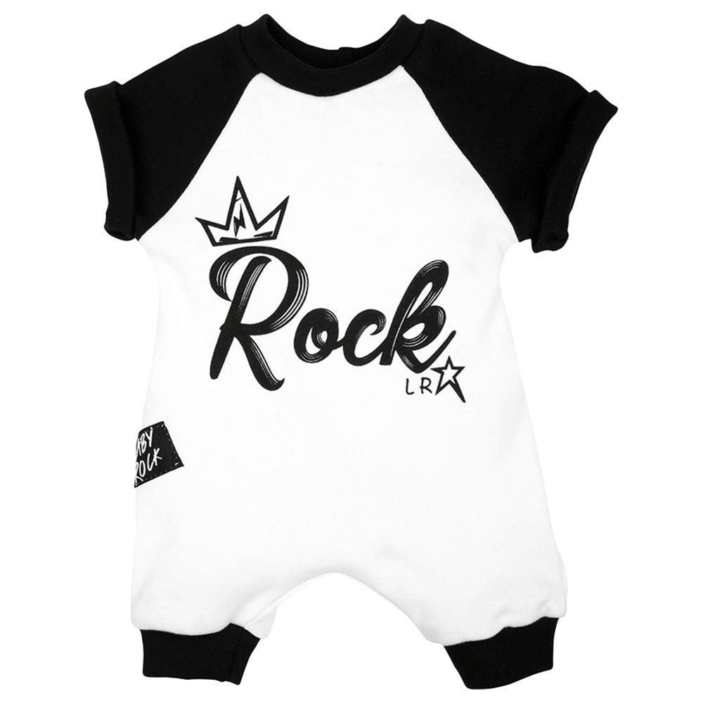 Lullaby Rock - Rock n Roll Romper Twin Set - White