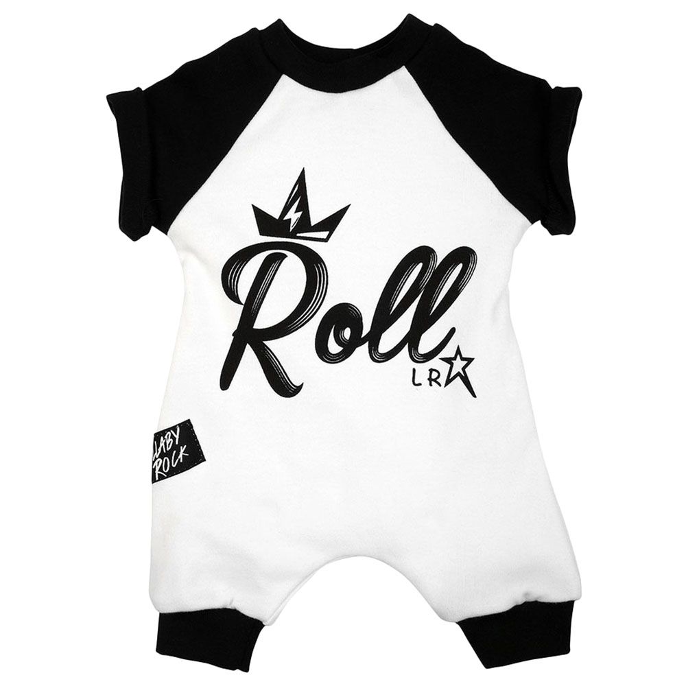 Lullaby Rock - Rock n Roll Romper Twin Set - White