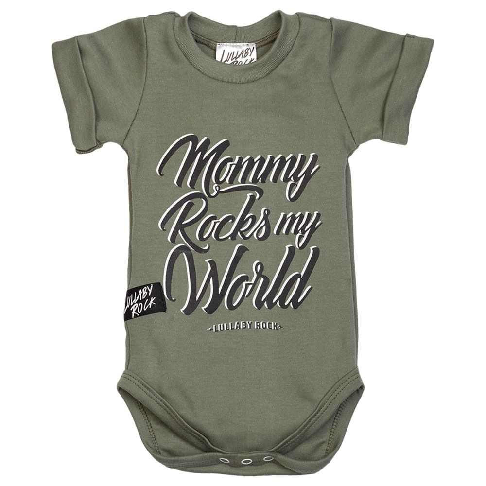 Lullaby Rock - Mommy Rocks My World Bodysuit - Green