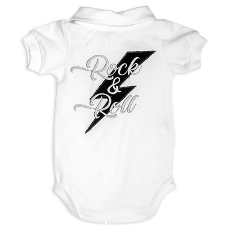 Lullaby Rock - Signature Polo Bodysuit - White