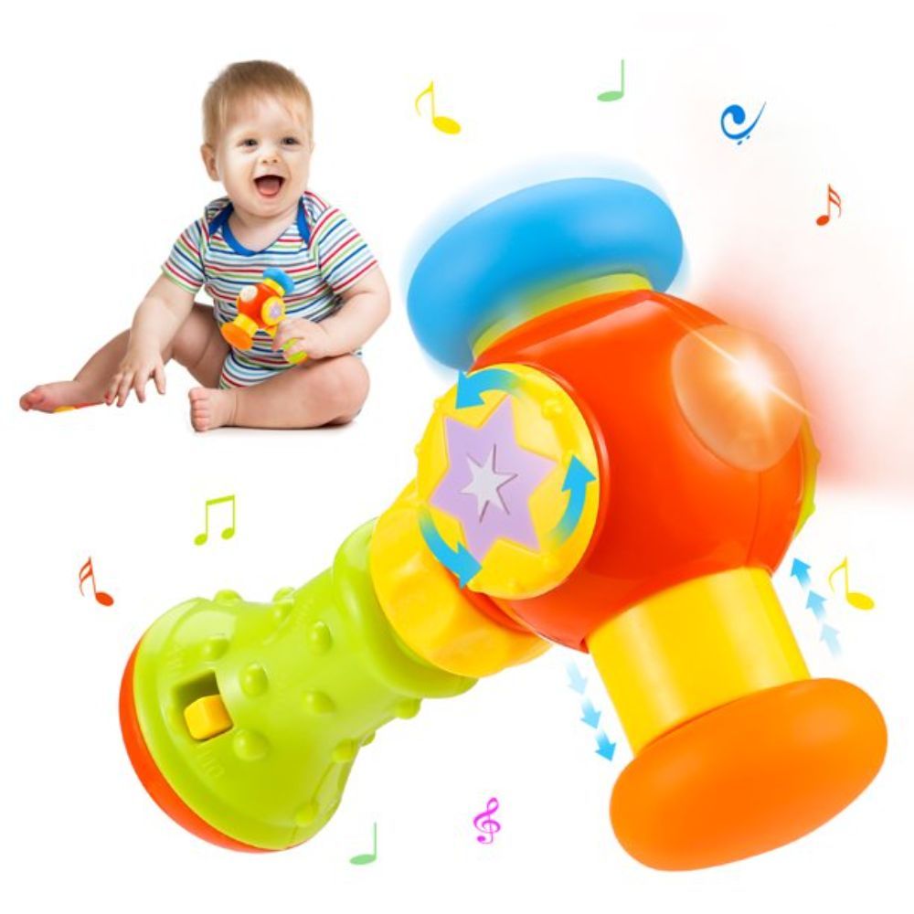 Goodway - Baby Rattle Toy With Lights And Sounds 1pc - Interactive Hammer