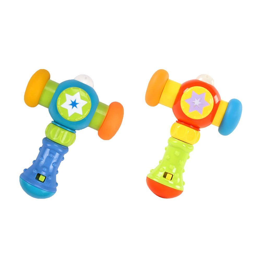 Goodway - Baby Rattle Toy With Lights And Sounds 1pc - Interactive Hammer