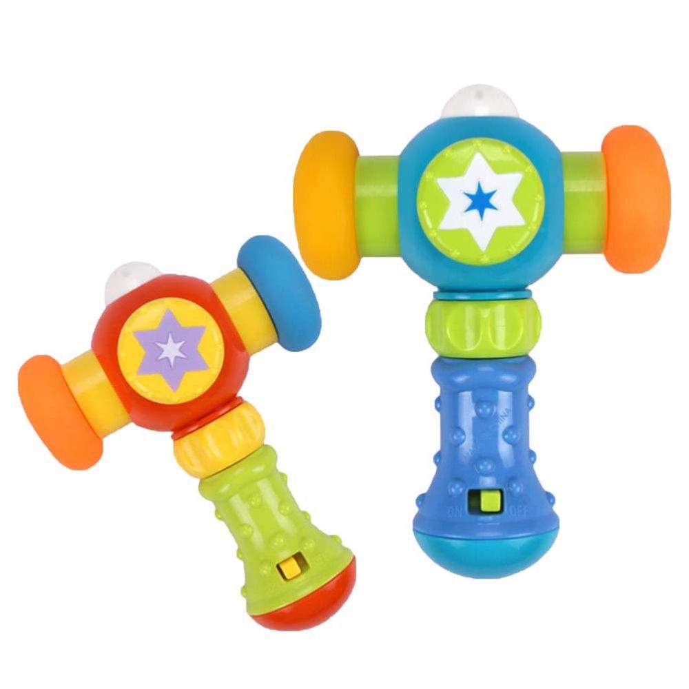 Goodway - Baby Rattle Toy With Lights And Sounds 1pc - Interactive Hammer