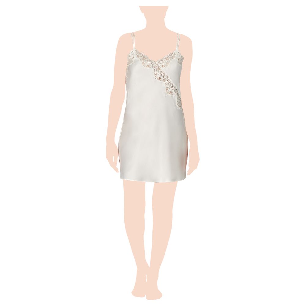 Klynn - Ralph Lauren - Double Strap Lace Chemise - Ivory_XL