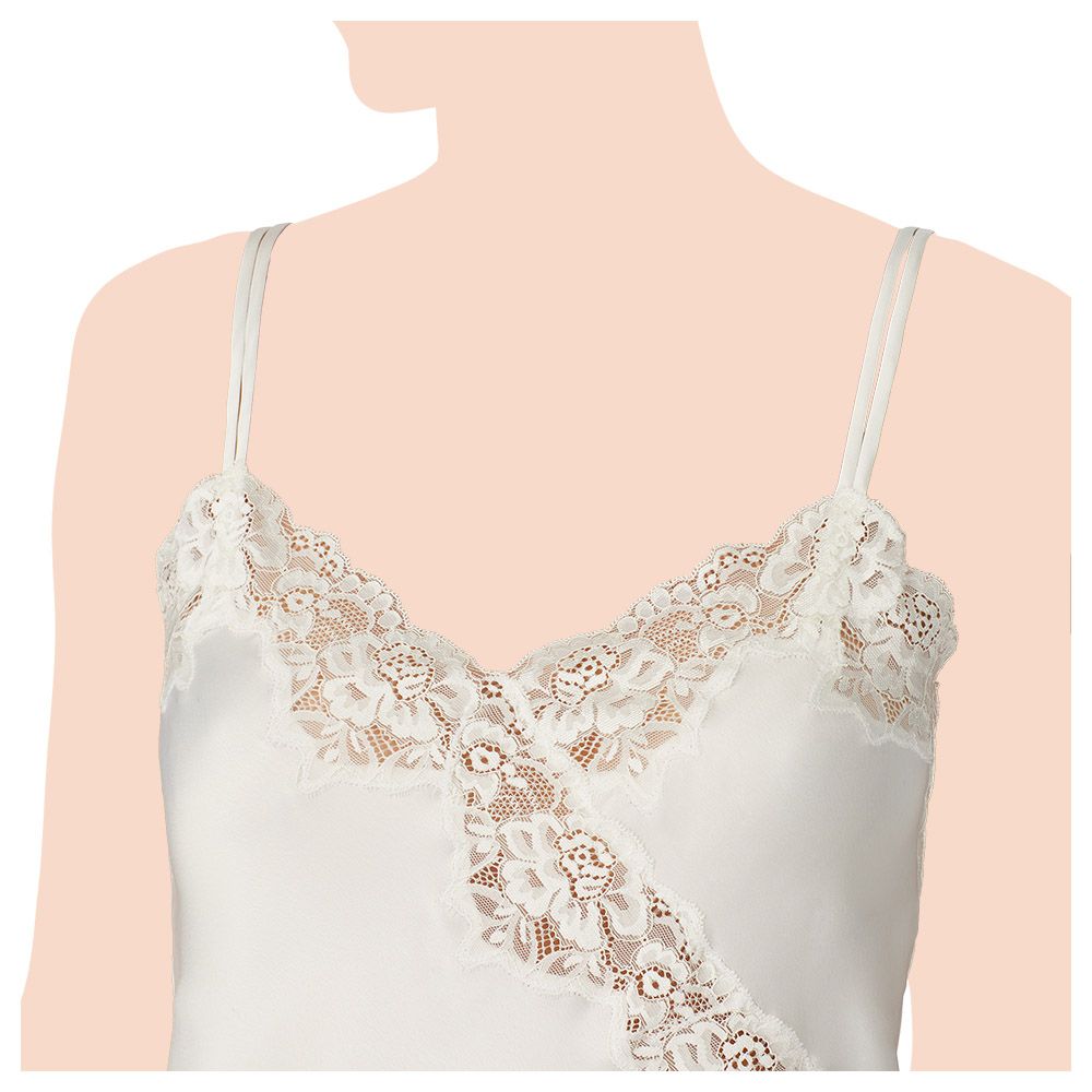 Klynn - Ralph Lauren - Double Strap Lace Chemise - Ivory_XL