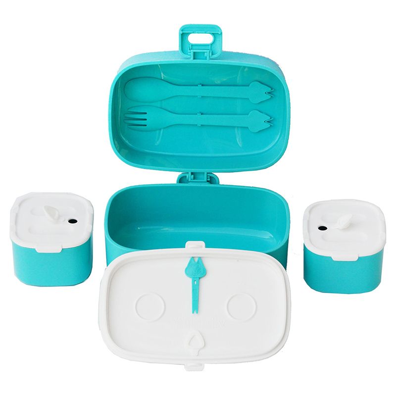 Look Back - One Layer Lunch Box - Blue