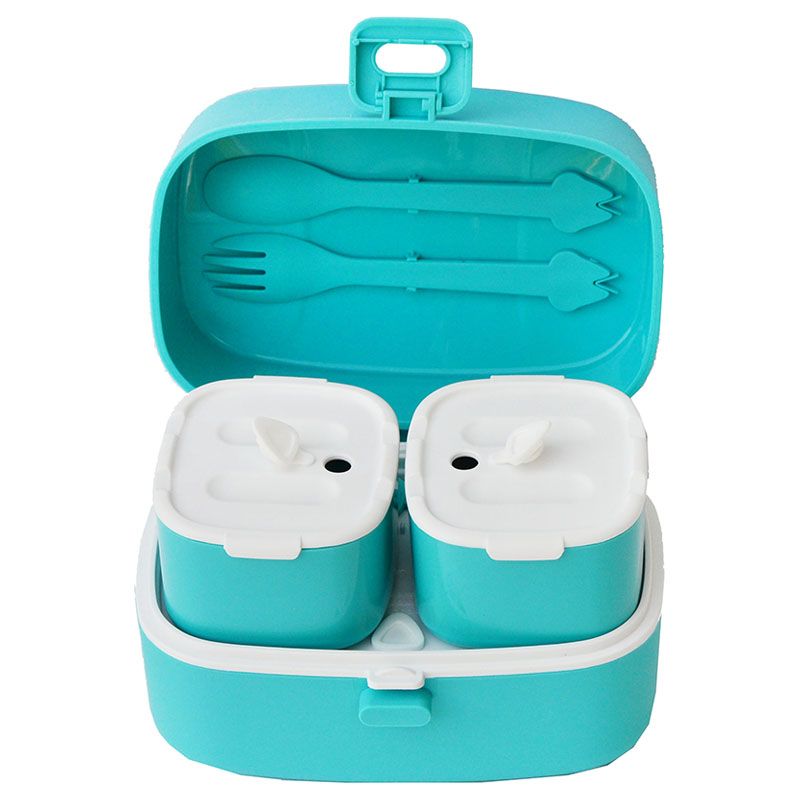 Look Back - One Layer Lunch Box - Blue