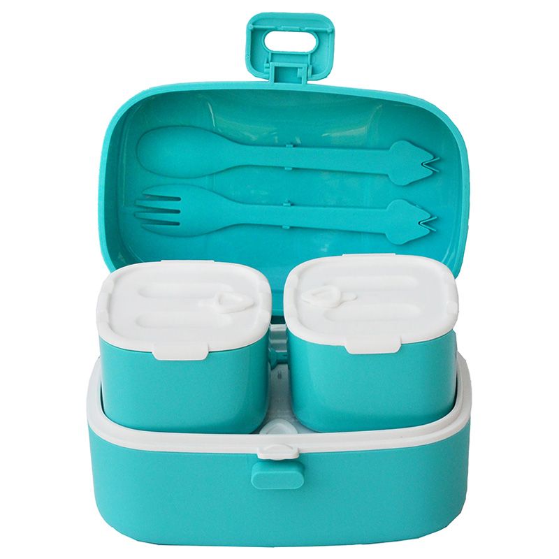 Look Back - One Layer Lunch Box - Blue