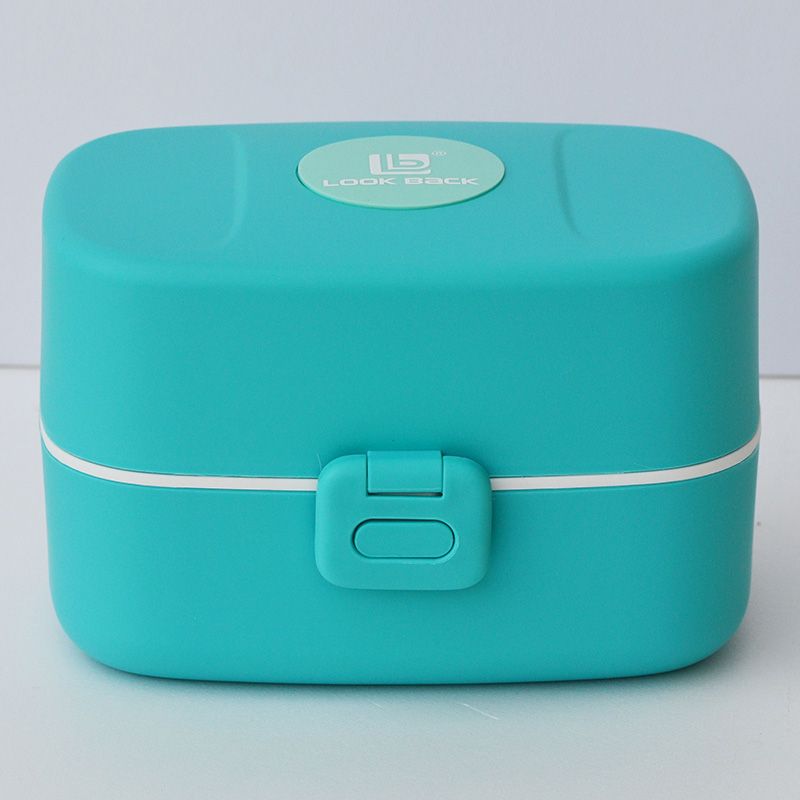 Look Back - One Layer Lunch Box - Blue