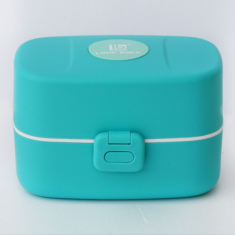 Look Back - One Layer Lunch Box - Blue