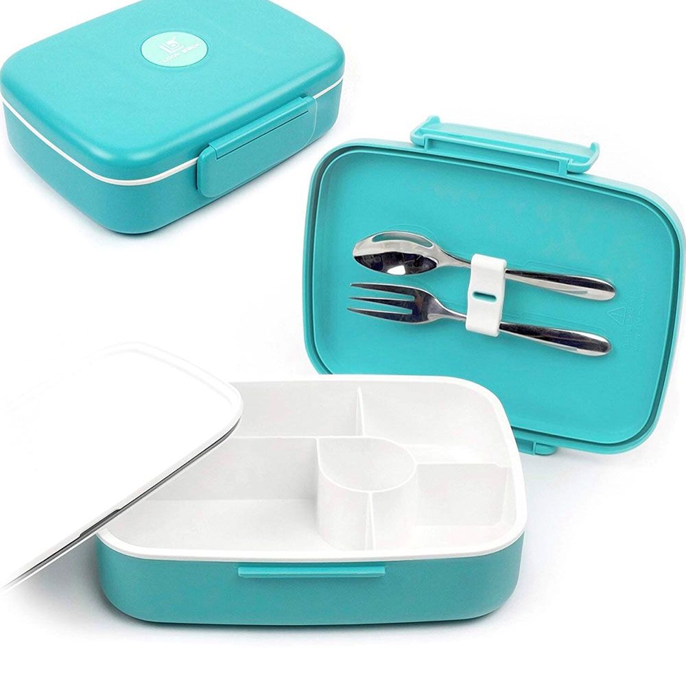 Look Back - Double Wall 5 Compartments With Cutlery - Blue