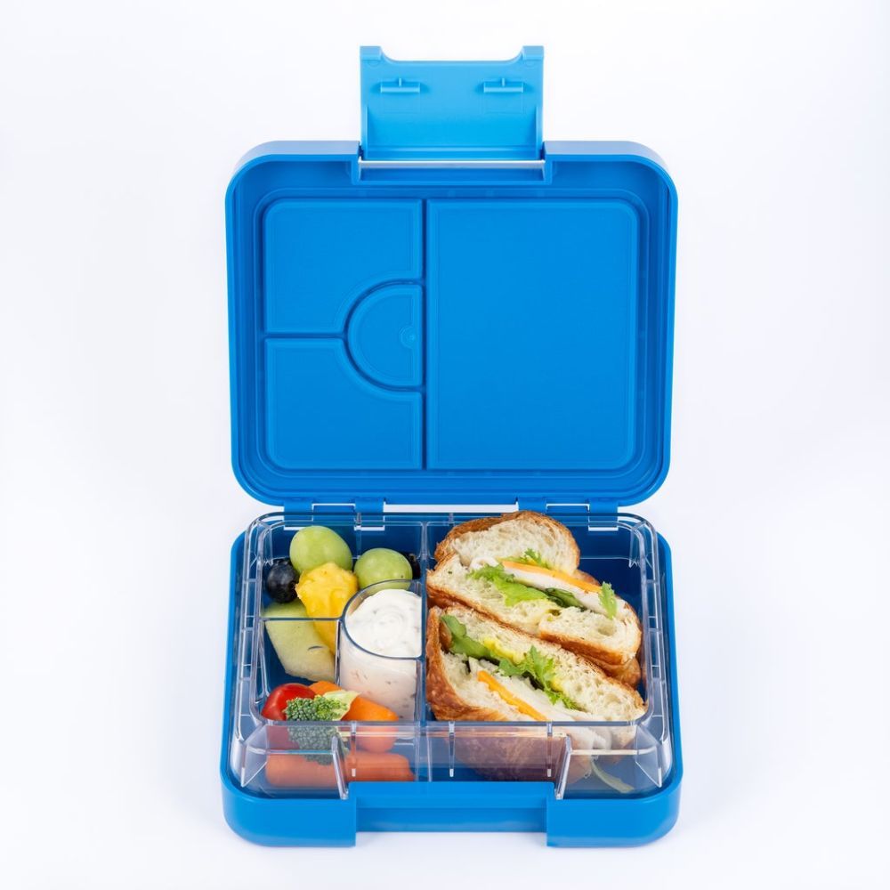 Rainbow Skool - 4 Compartment Mini Lunch Box - Dino - Blue