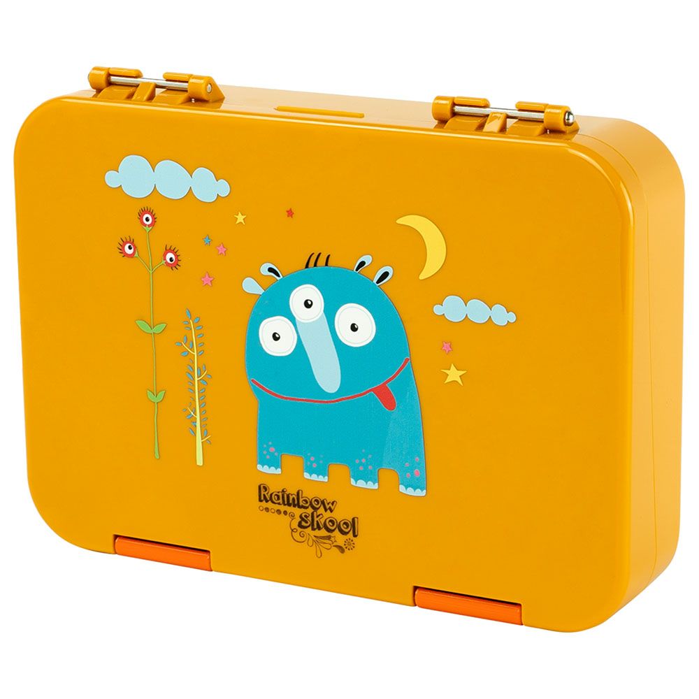 Rainbow Skool - 4/6 Compartment Lunchbox - Orange Monster (Exclusive)