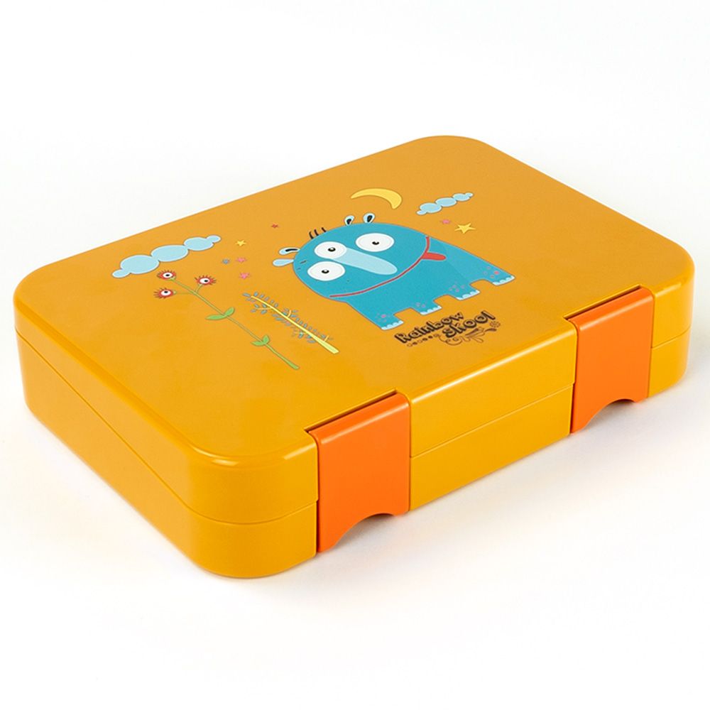 Rainbow Skool - 4/6 Compartment Lunchbox - Orange Monster (Exclusive)