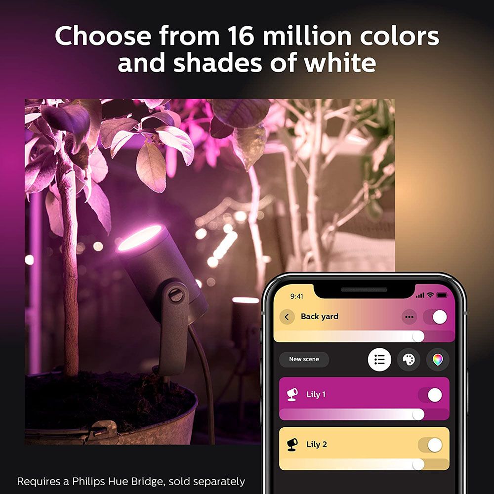 Philips Hue - Spot Lily Base Kit - Black