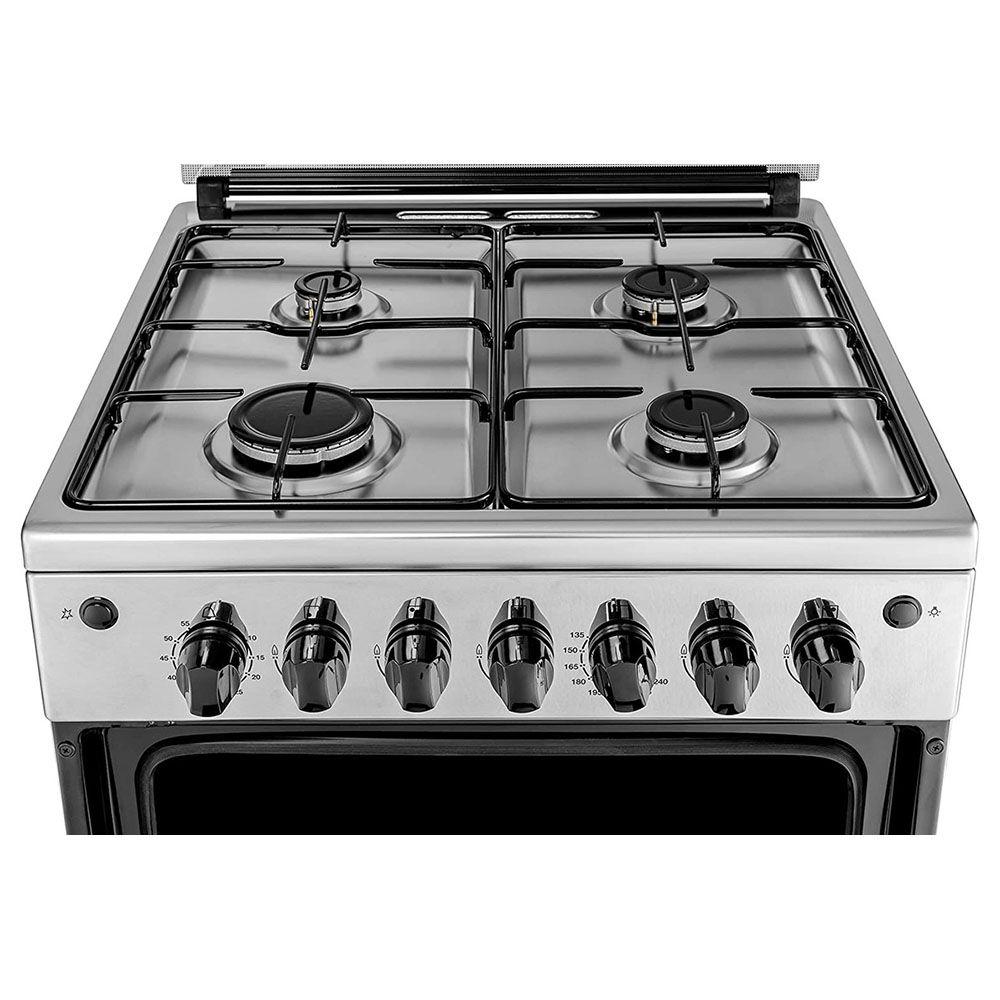 Frigidaire - 4 Gas Burners Free Standing Gas Cooker - Silver