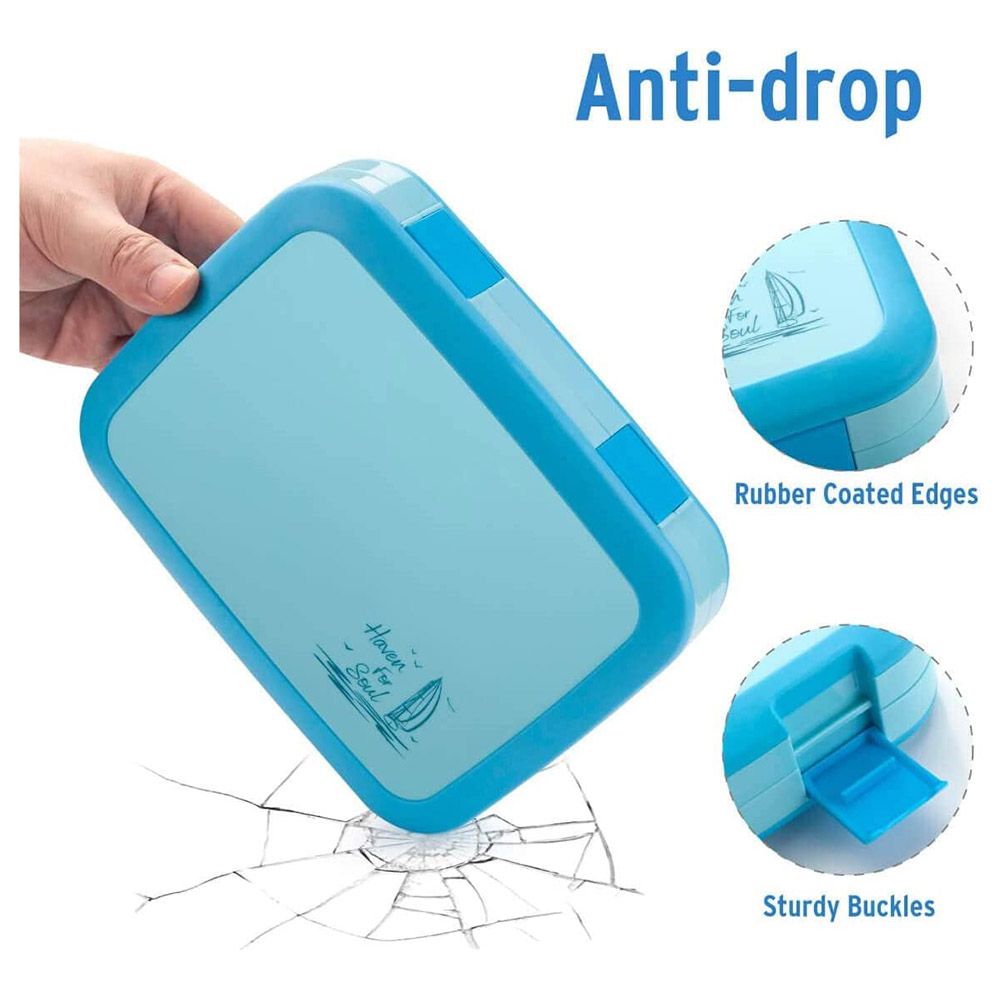 Little Angel - Portable Lunch Box w/ 4 Compartments - Blue