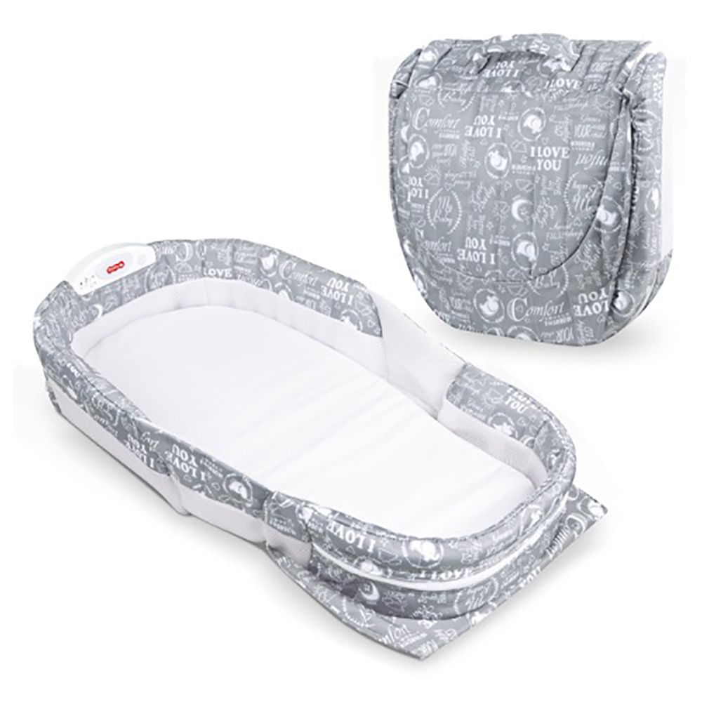 Little Angel - Baby Bassinet with Mosquito Net - Grey