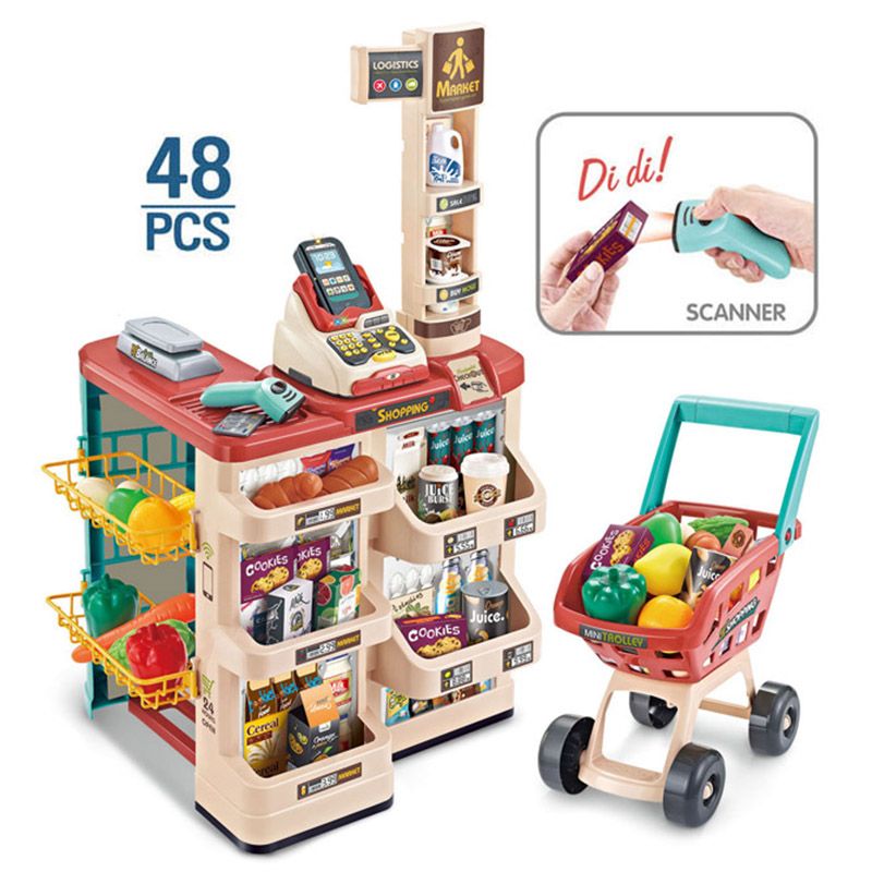 Little Angel - Home Supermarket Toy w/ 48 Accessories