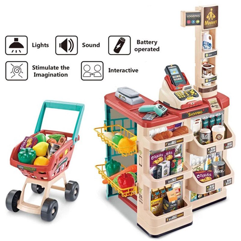 Little Angel - Home Supermarket Toy w/ 48 Accessories