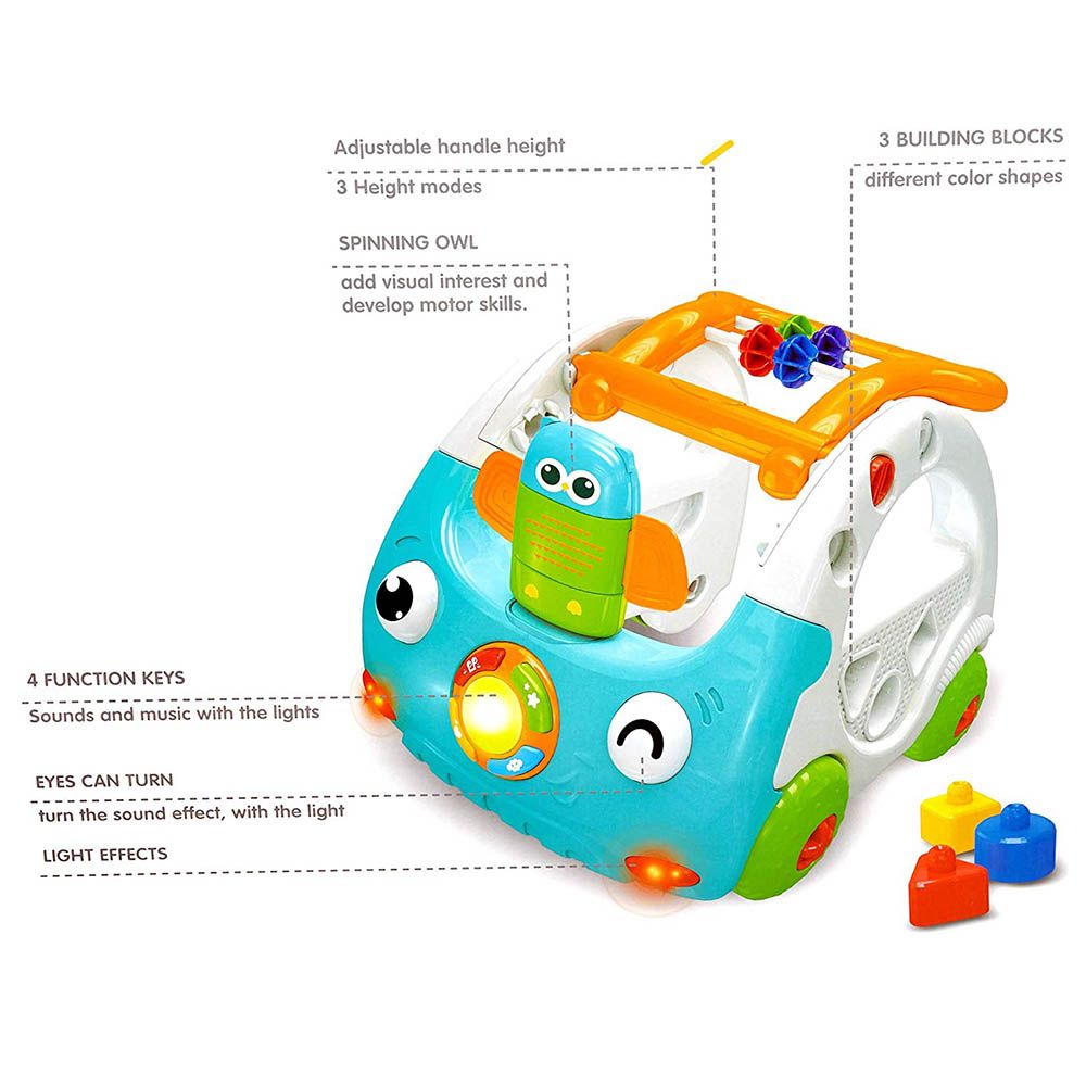 Little Angel - Baby Learning Walker 3-In-1 Activity Toy Car - Blue