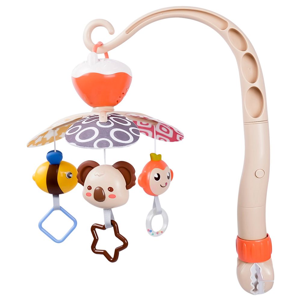 Goodway - Baby Crib Mobile With Hanging Toys & Music - Beige