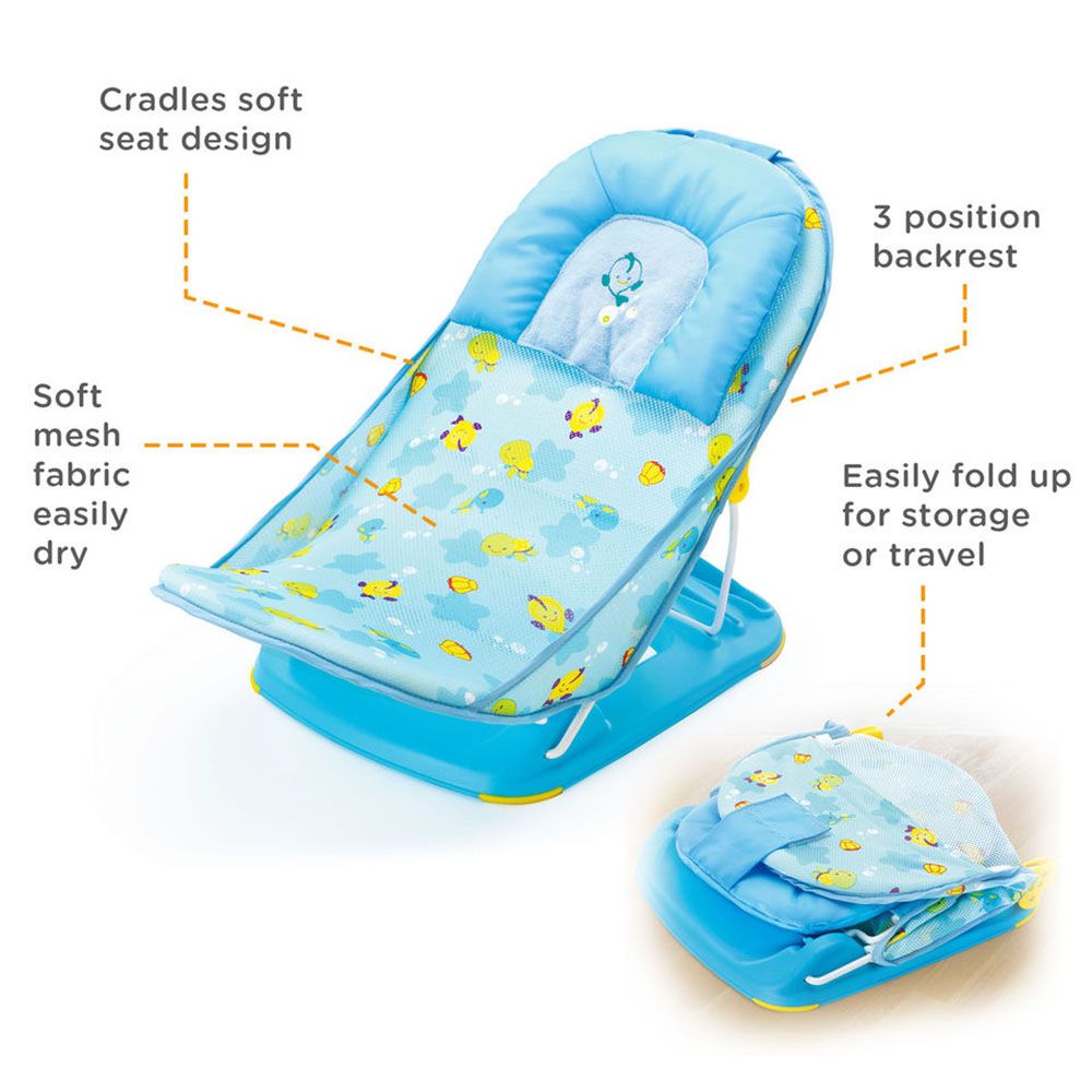 Mastela - Baby Bath Seat Chair For Newborn 6+ Month - Blue