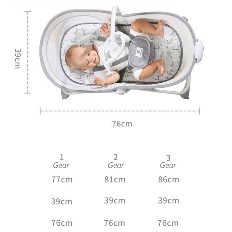 Mastela - Baby Bassinet And Rocker 6 In 1 For Newborn - Grey