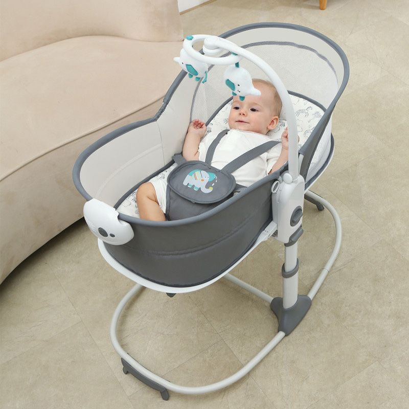 Mastela - Baby Bassinet And Rocker 6 In 1 For Newborn - Grey