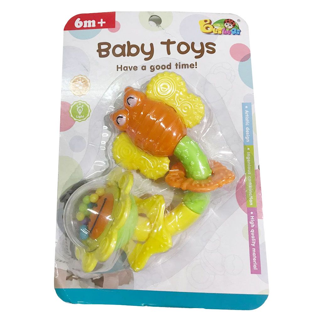 Little Angel - Baby Rattle & Teether Owl 1pc - Assorted