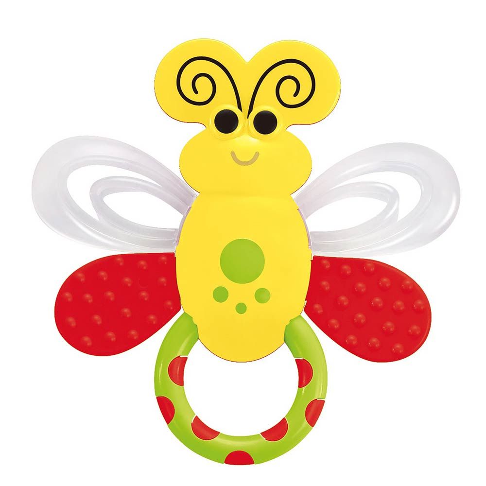 Little Angel - Baby Rattle & Teether - YelloWithRed Butterfly