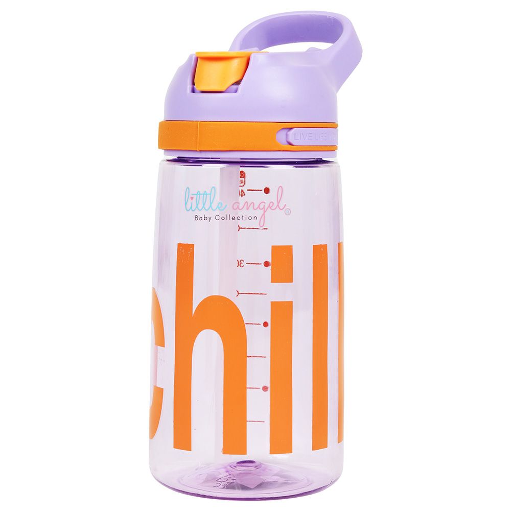 Little Angel - Kids Water Bottle - 450ml - Purple/Orange