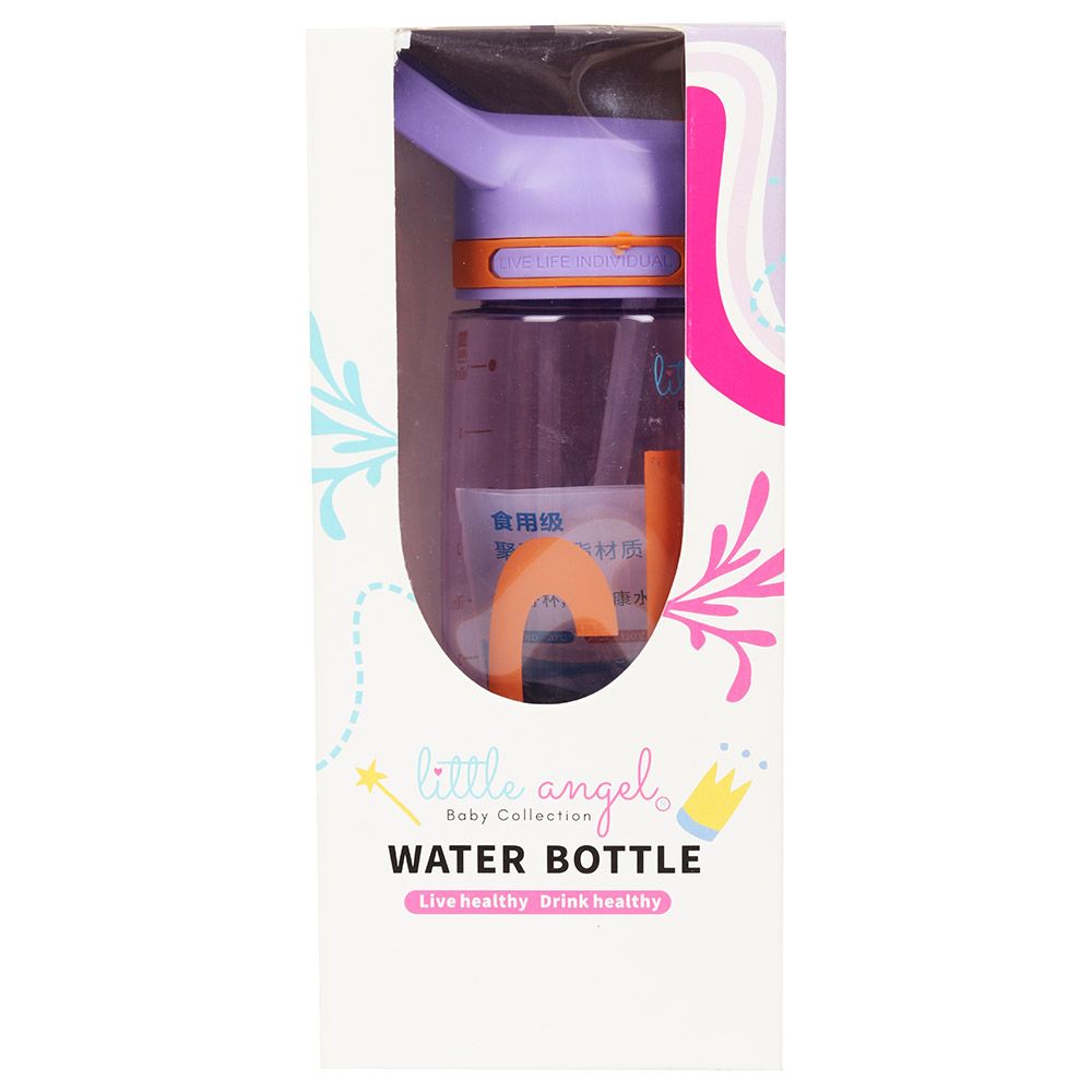 Little Angel - Kids Water Bottle - 450ml - Purple/Orange