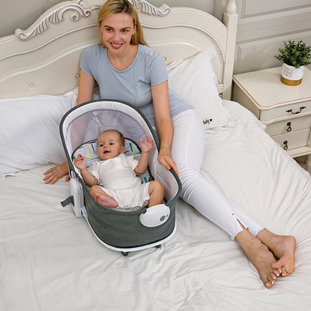 Mastela - Baby Bassinet And Rocker 6 In 1 For Newborn - Grey