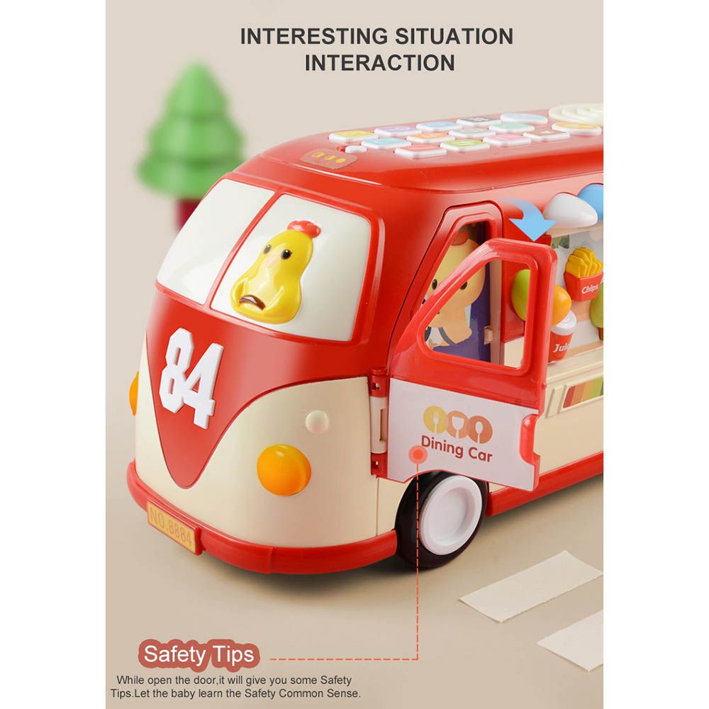 Goodway - Kids Toys Ice Cream Truck Musical Pretend Play Food Van - Red