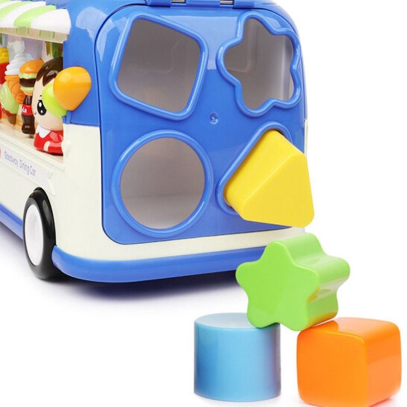 Goodway - Kids Toys Ice Cream Truck Musical Pretend Play Food Van - Blue