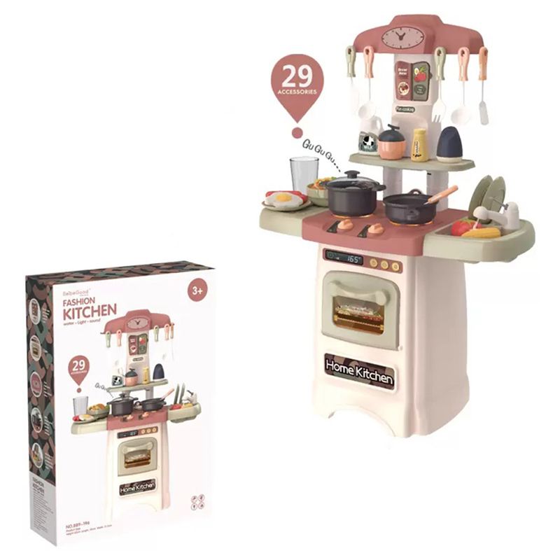 Beibe Good - Electric Kitchen Playset w/ 29 Accessories - Beige