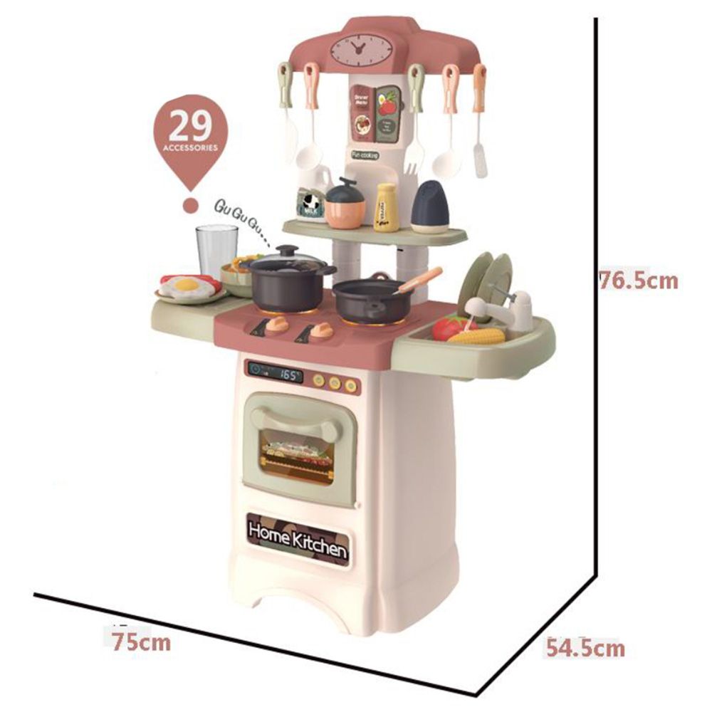 Beibe Good - Electric Kitchen Playset w/ 29 Accessories - Beige