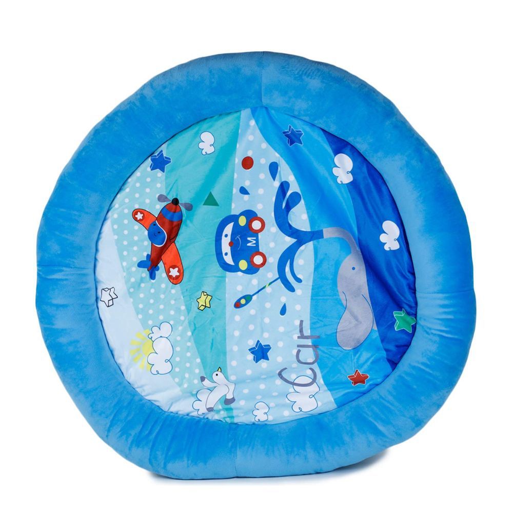 Little Angel - Baby Activity Gym Playmat & Hanging Rattle Toys - Blue